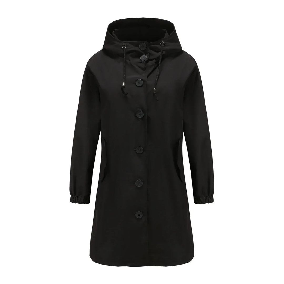 Stylish Windproof Trench Coat - Livia-Black-S-Nora Luxe
