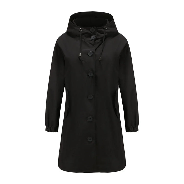 Stylish Windproof Trench Coat - Livia-Black-S-Nora Luxe