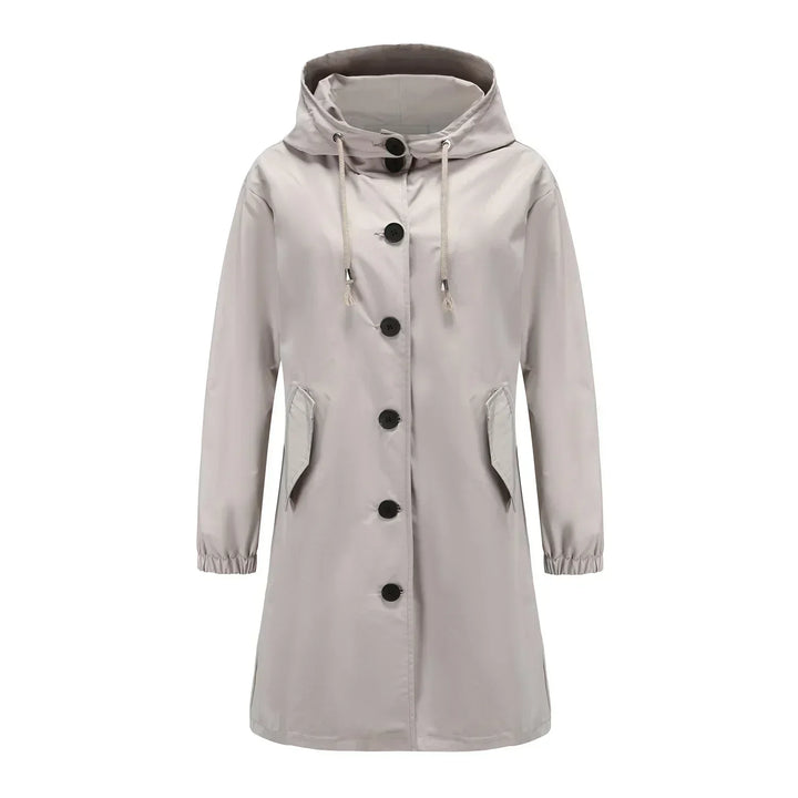 Stylish Windproof Trench Coat - Livia-Gray-S-Nora Luxe