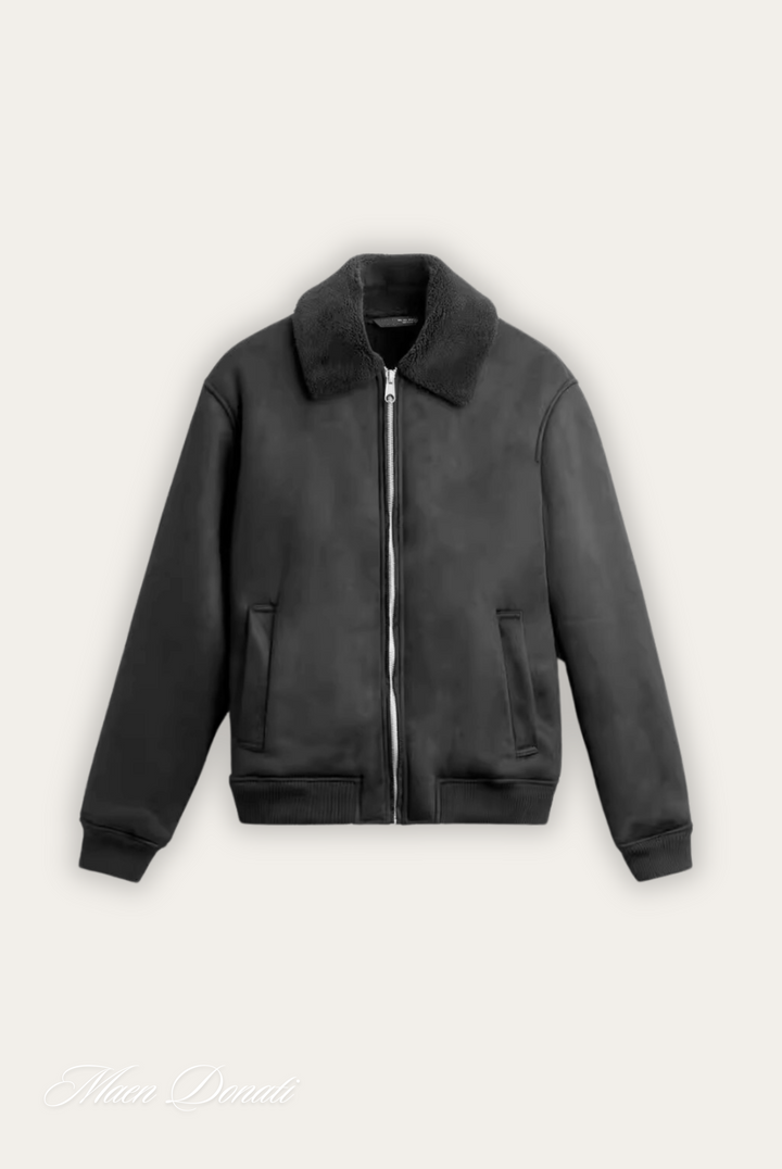 Stylish Winter Bomber Jacket - Nolan-Black-S-Nora Luxe