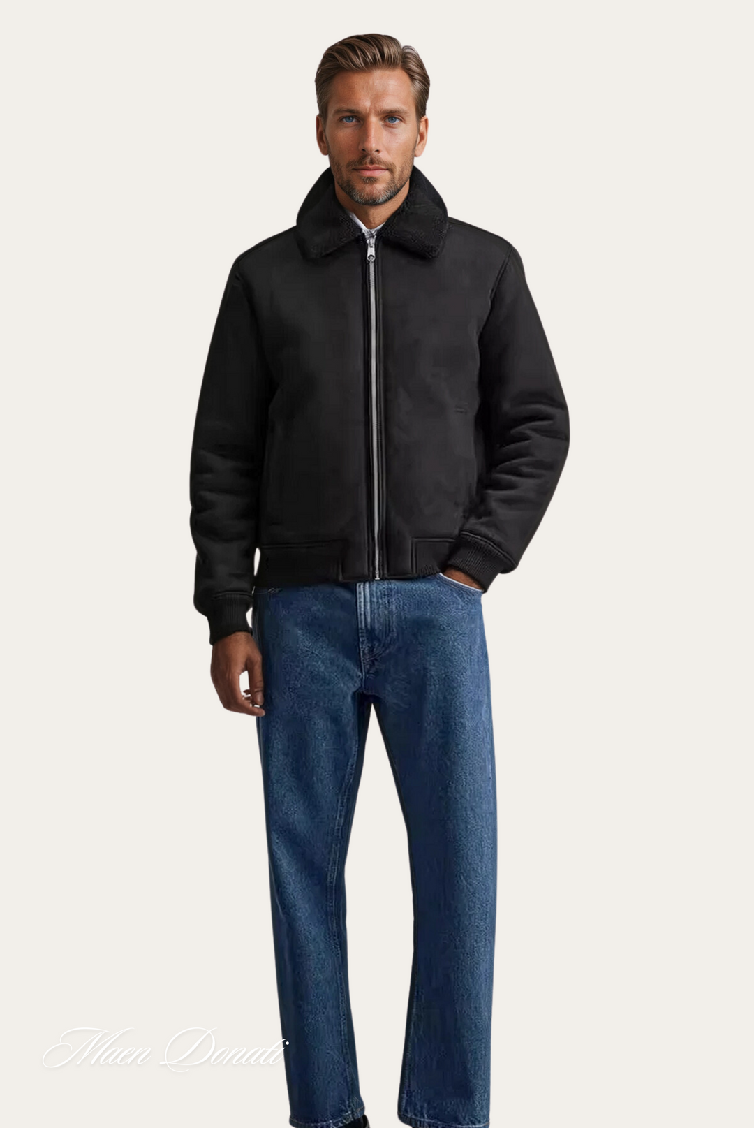 Stylish Winter Bomber Jacket - Nolan-Black-S-Nora Luxe