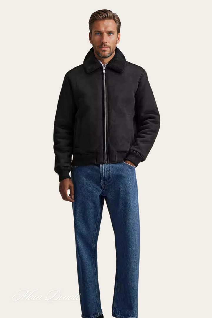Stylish Winter Bomber Jacket - Nolan-Black-S-Nora Luxe