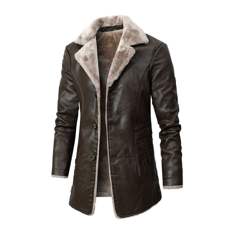 Stylish Winter Coat for Men - Lukas-Brown-S-Nora Luxe