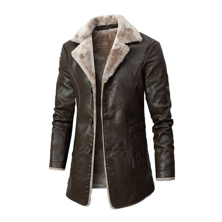 Stylish Winter Coat for Men - Lukas-Brown-S-Nora Luxe