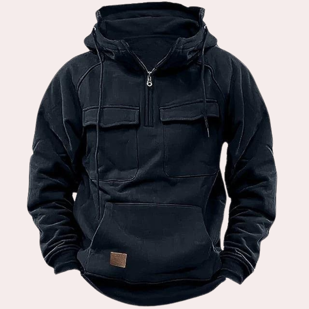 Stylish Winter Hoodie for Men - Finn-Black-S-Nora Luxe