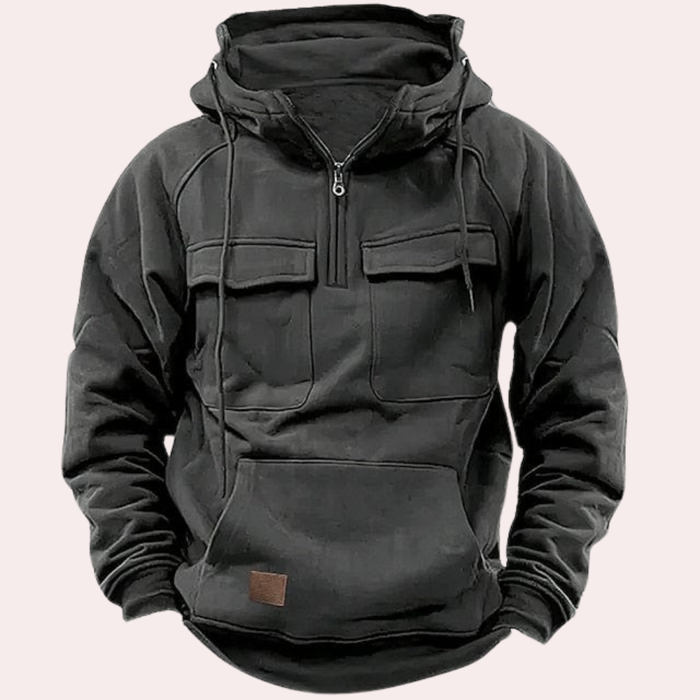 Stylish Winter Hoodie for Men - Finn-Gray-S-Nora Luxe