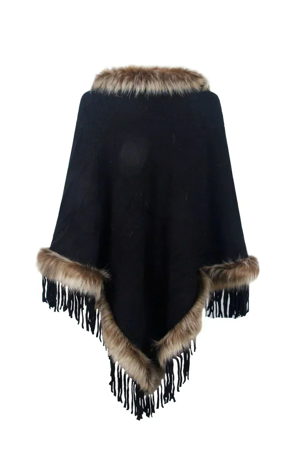 Stylish Winter Poncho for Women - Sophie-Black-S-Nora Luxe