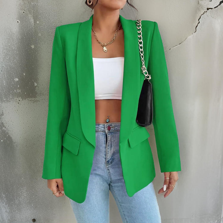 Stylish Women's Blazer in Polyester-Cotton - SophieBlaze-Green-S-Nora Luxe