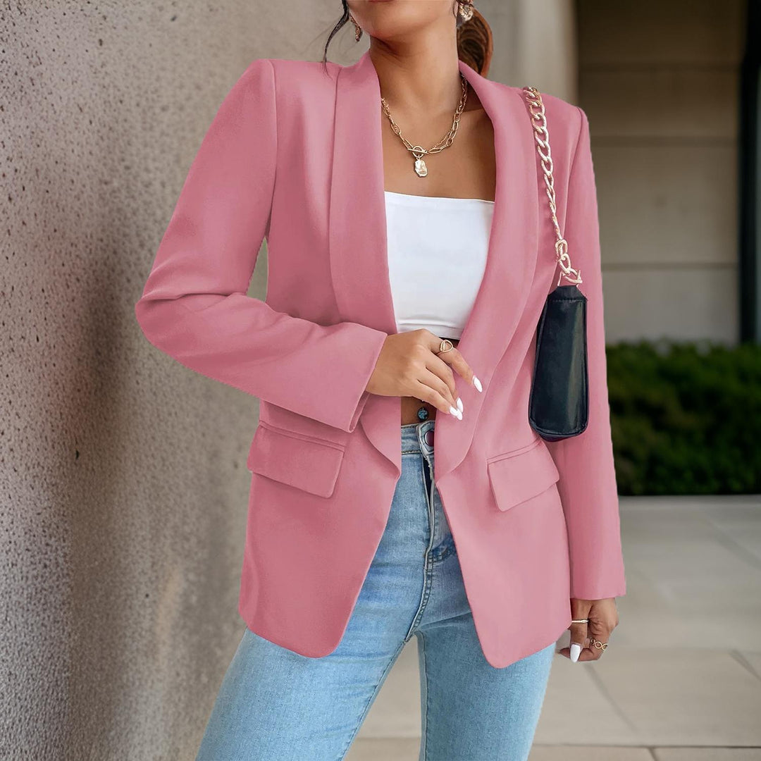 Stylish Women's Blazer in Polyester-Cotton - SophieBlaze-Light pink-S-Nora Luxe