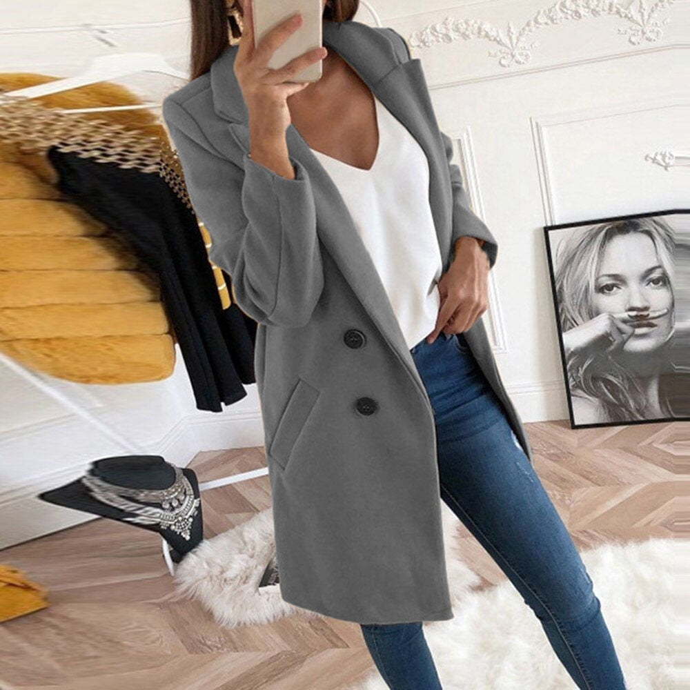Stylish Women's Coat - Mila-Gray-S-Nora Luxe