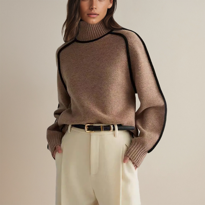 Stylish Women's Roll Neck - Clara-Brown-S-Nora Luxe