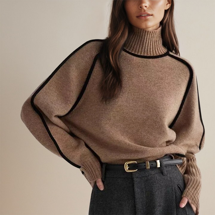 Stylish Women's Roll Neck - Clara-Brown-S-Nora Luxe