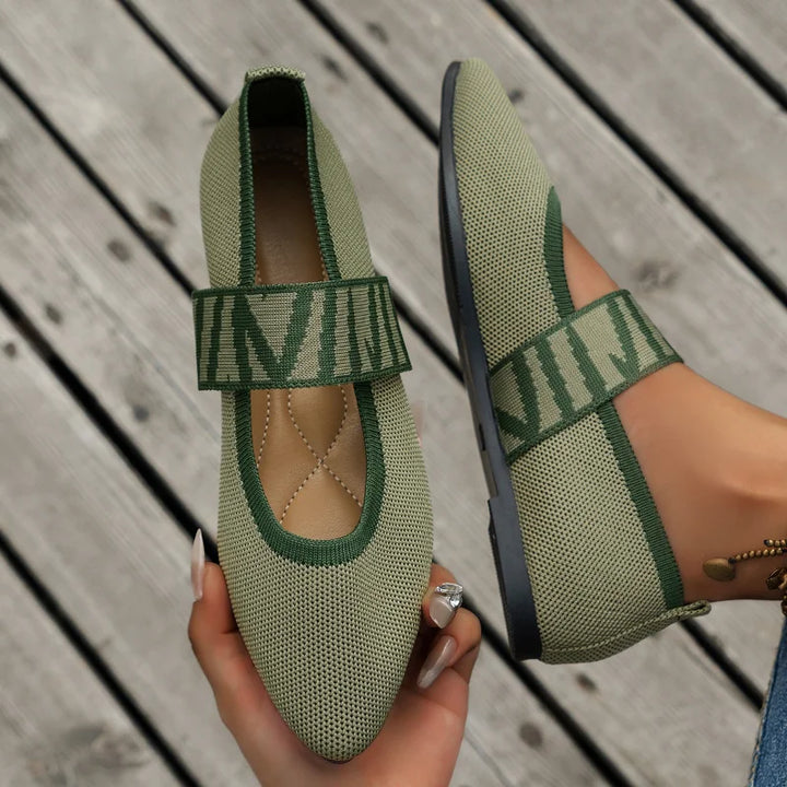 Stylish women's summer shoes with a pointed toe - Lina-4-Green-Nora Luxe