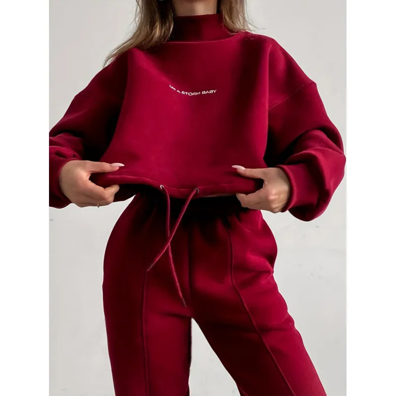 Stylish Women's Tracksuit - Jade-Red-XS-Nora Luxe