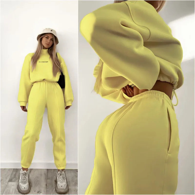Stylish Women's Tracksuit - Jade-Yellow-XS-Nora Luxe