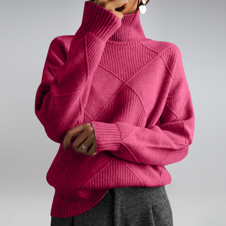 Stylish Women's Turtleneck - Isabella-Pink-S-Nora Luxe