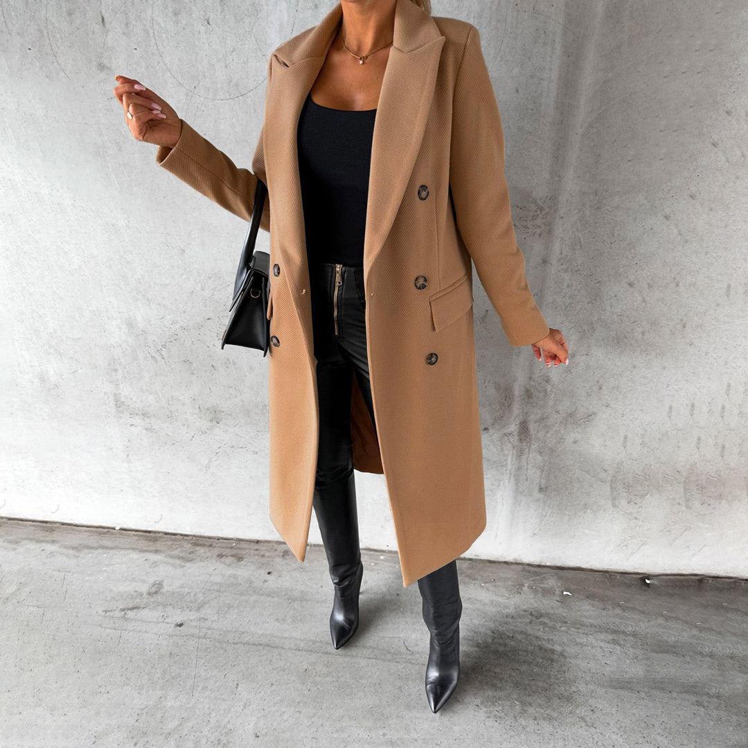 Stylish Women's Winter Coat - Elara-Brown-S-Nora Luxe