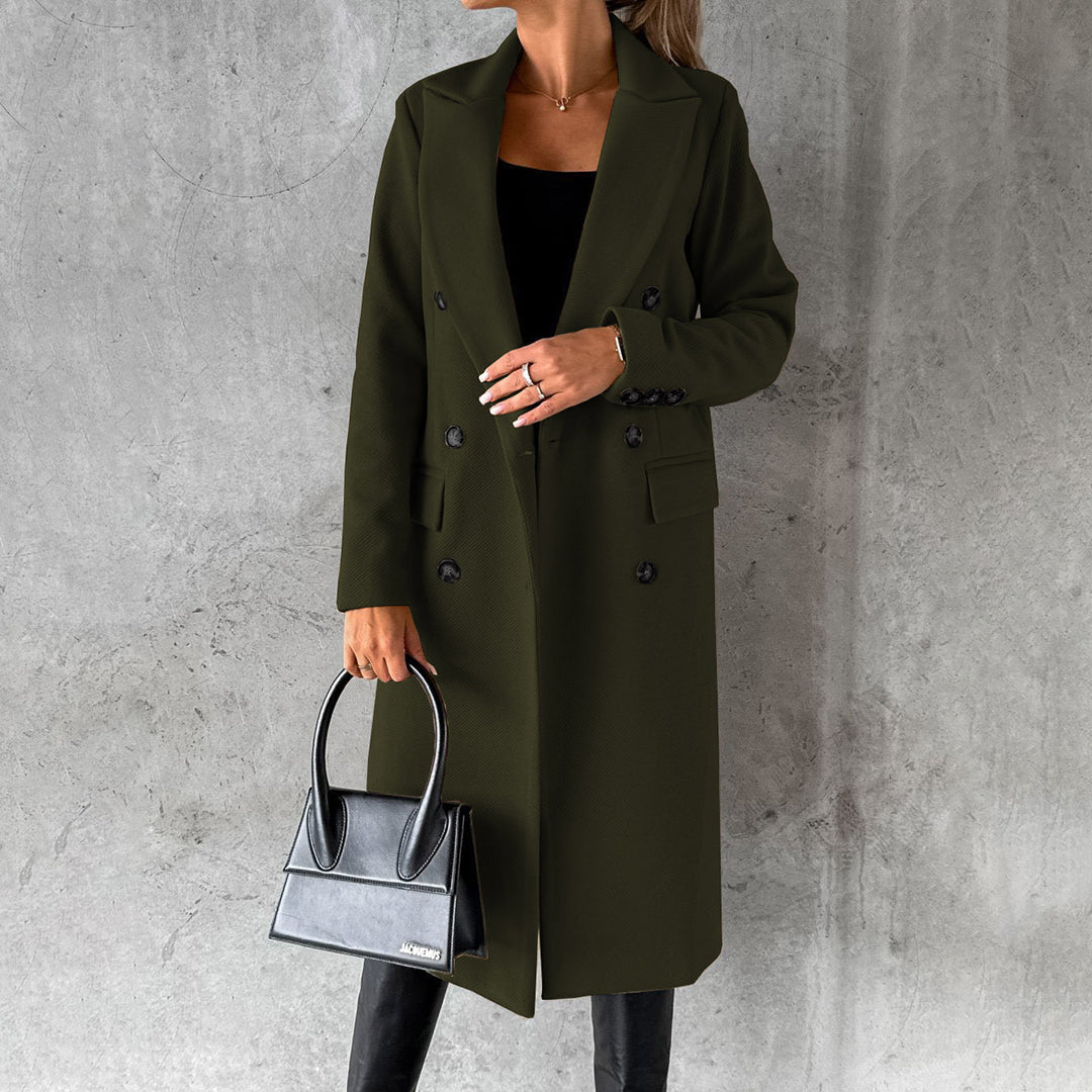 Stylish Women's Winter Coat - Elara-Olive Green-S-Nora Luxe