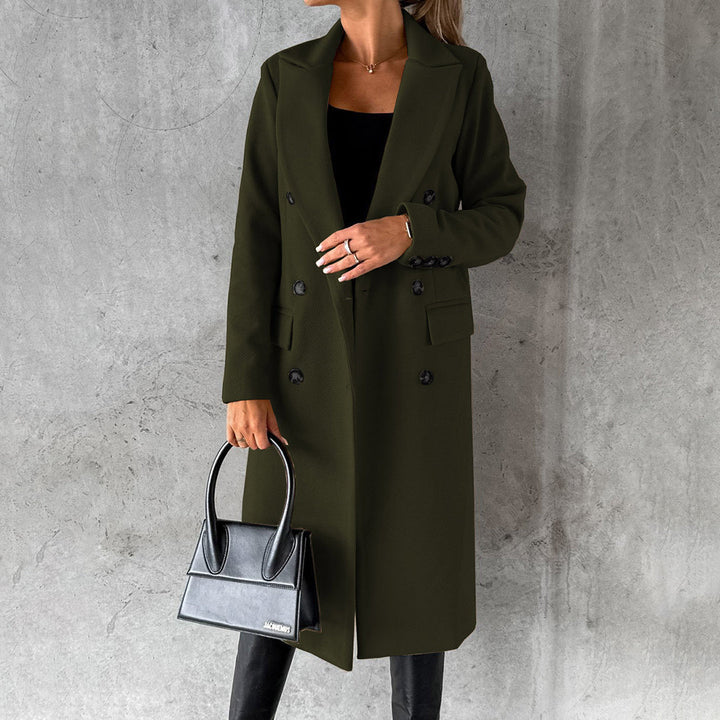 Stylish Women's Winter Coat - Elara-Olive Green-S-Nora Luxe