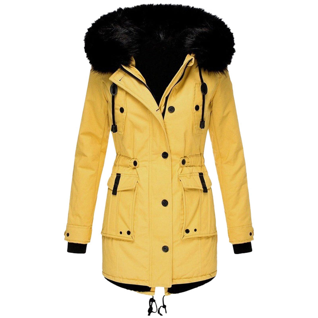 Stylish Women's Winter Coat - Elise-Yellow-S-Nora Luxe