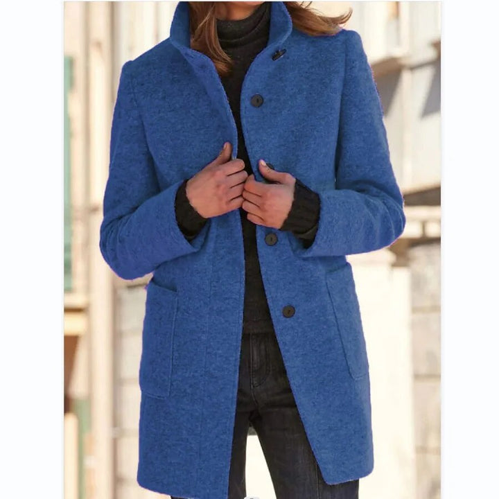 Stylish Women's Winter Coat - Emma-Dark Blue-S-Nora Luxe