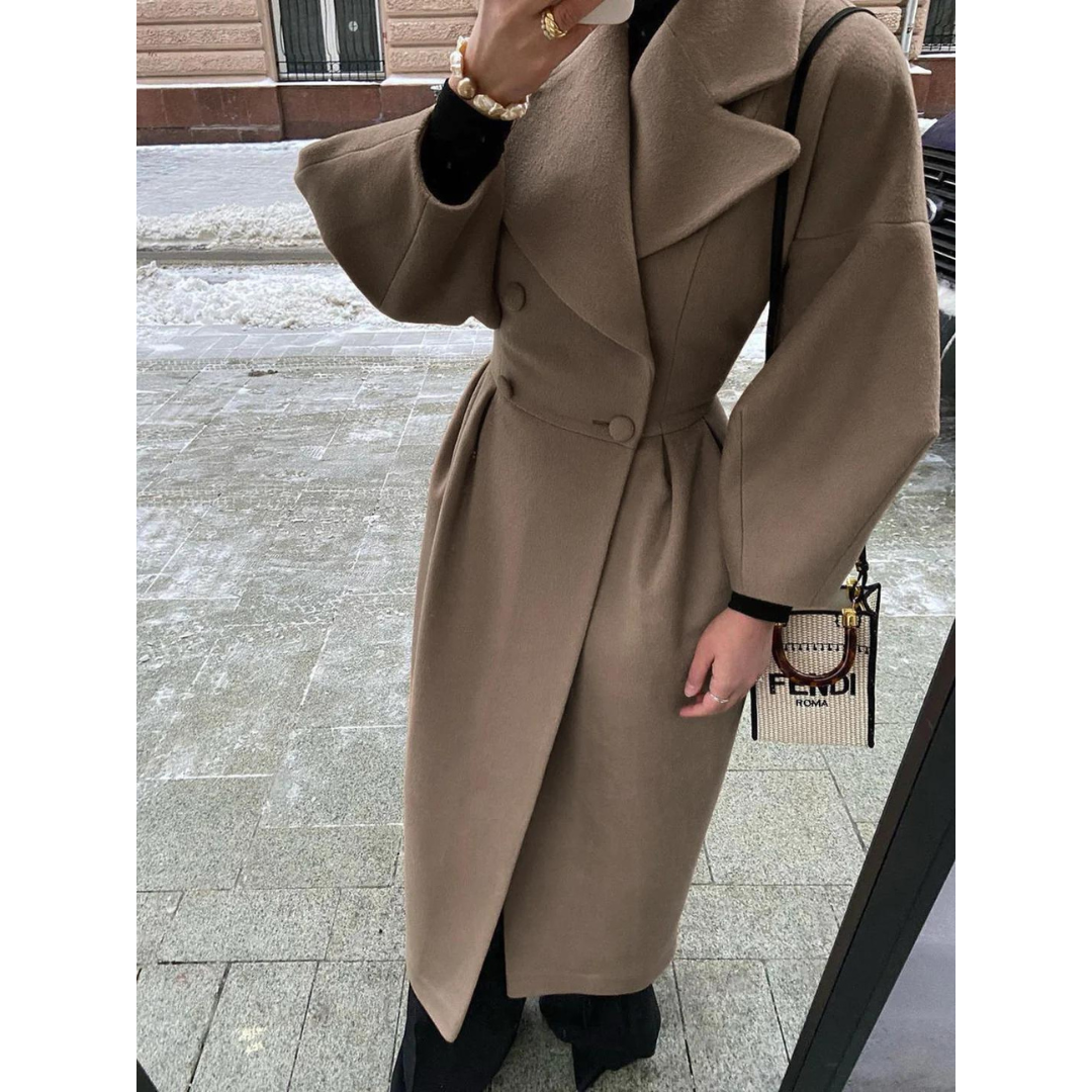 Stylish Women's Winter Coat - Victoria-Khaki-S-Nora Luxe