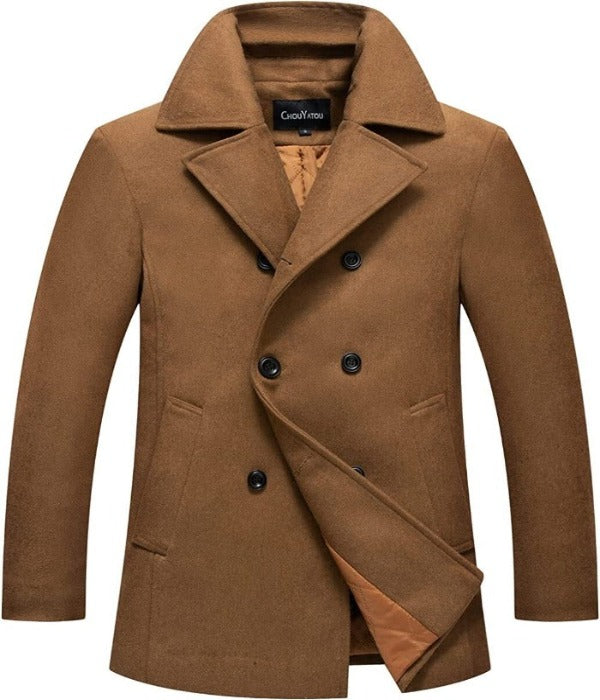 Stylish Wool Blend Jacket - Victor-Camel-S-Nora Luxe