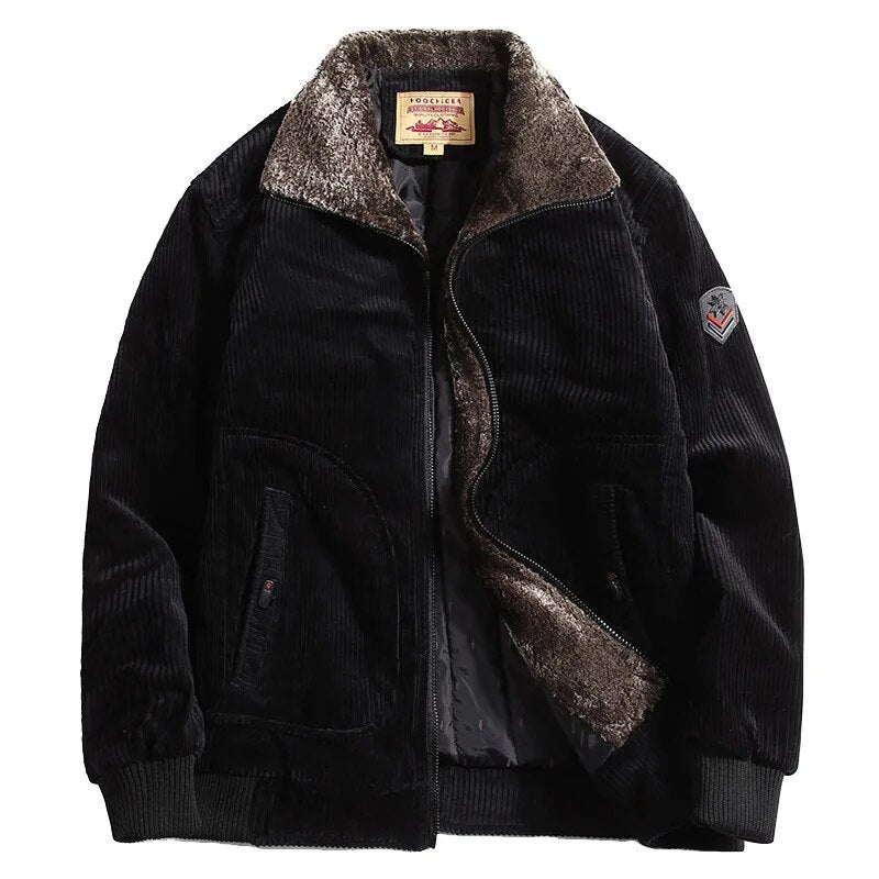 Stylish Wool Blend Winter Coat for Men - Liam-Black-M-Nora Luxe