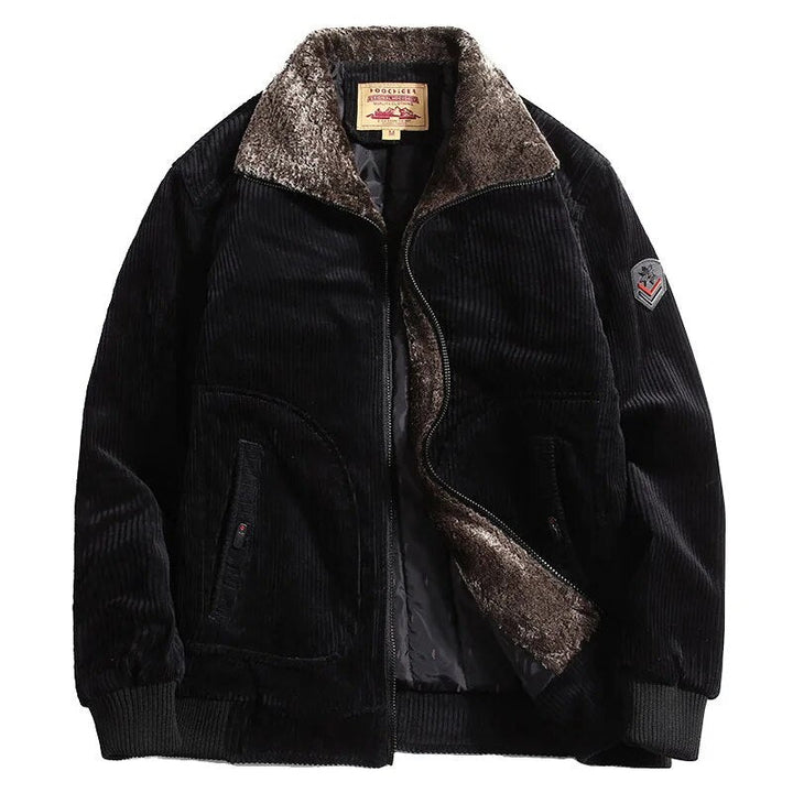 Stylish Wool Blend Winter Coat for Men - Liam-Black-M-Nora Luxe