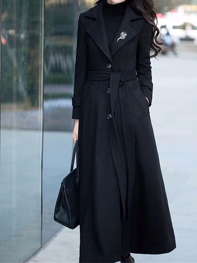 Stylish Wool Ladies' Coat - Elora-Brown-S-Nora Luxe