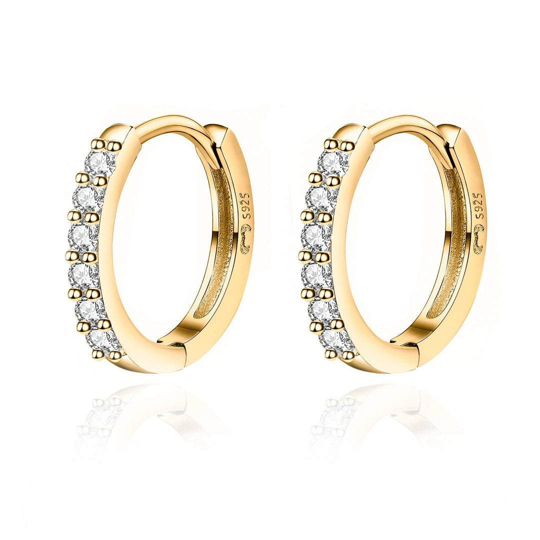 Stylish Zirconia Earrings - Mila-Gold-Nora Luxe