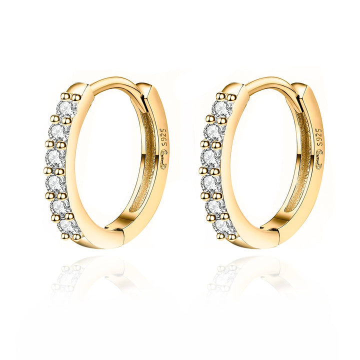 Stylish Zirconia Earrings - Mila-Gold-Nora Luxe
