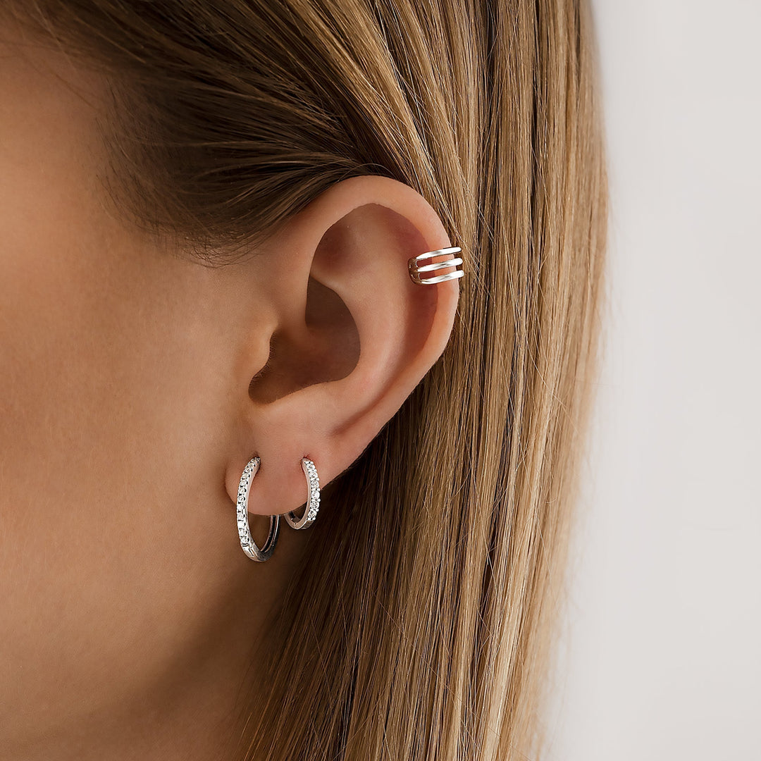 Stylish Zirconia Earrings - Mila-Silver-Nora Luxe