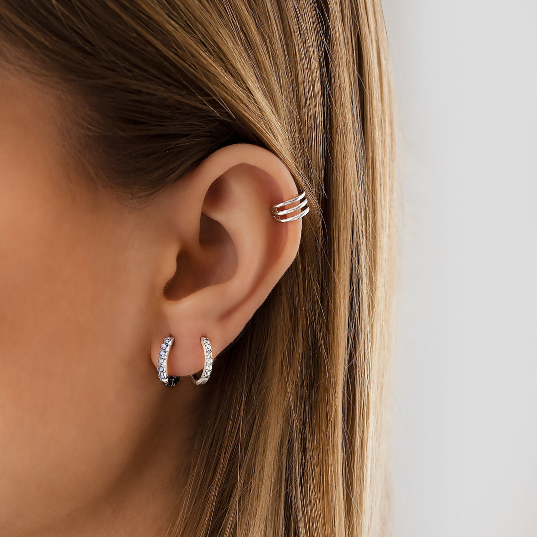 Stylish Zirconia Earrings - Mila-Silver-Nora Luxe