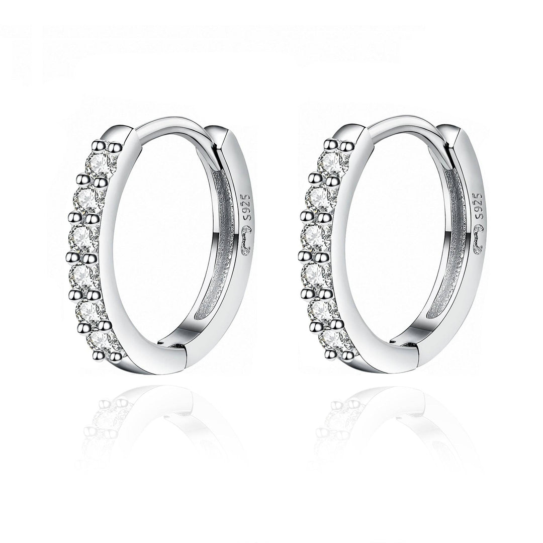 Stylish Zirconia Earrings - Mila-Silver-Nora Luxe
