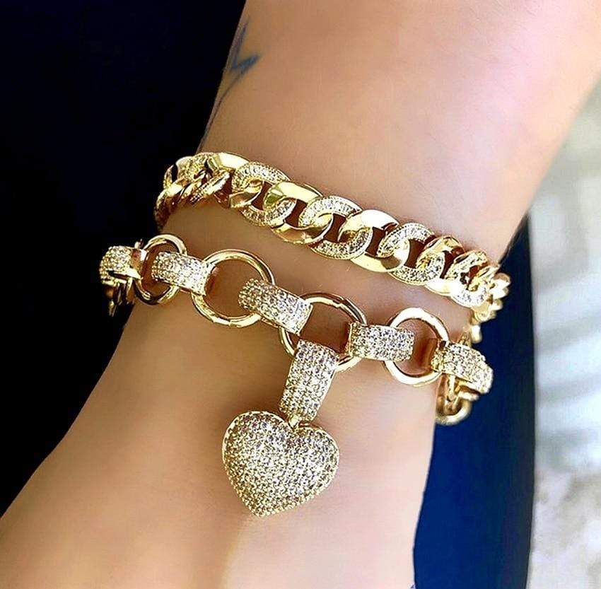 Stylish Zirconia Jewellery Set - Elisette-Gold-Nora Luxe