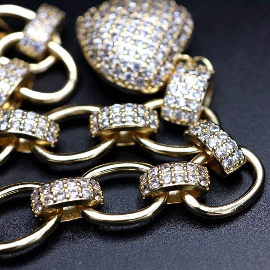 Stylish Zirconia Jewellery Set - Elisette-Gold-Nora Luxe