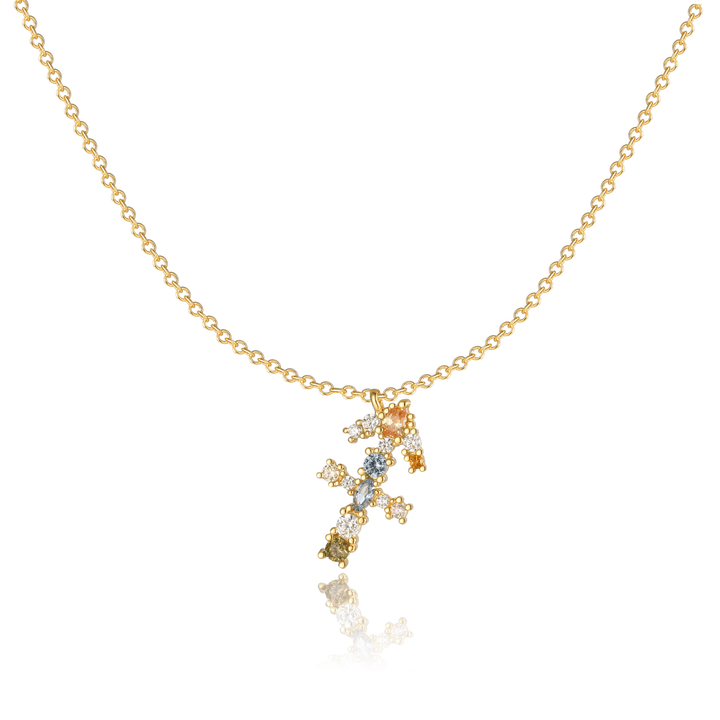 Stylish Zodiac Necklace - Celestia-Gold-Archer-Nora Luxe