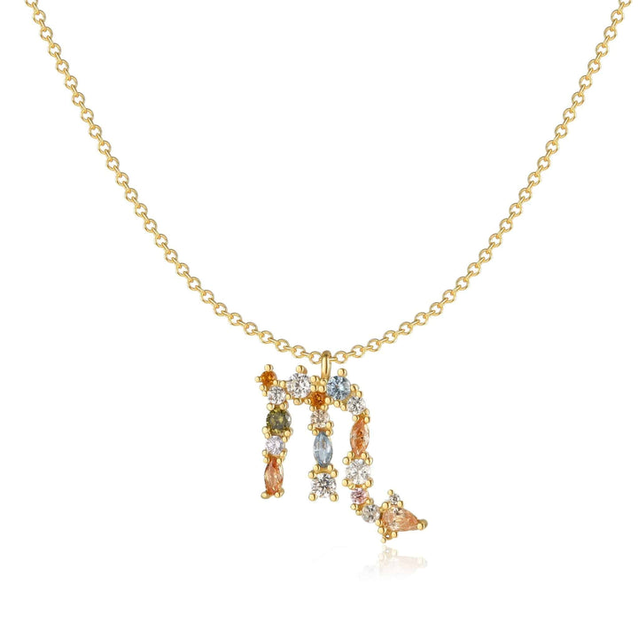 Stylish Zodiac Necklace - Celestia-Gold-Scorpio-Nora Luxe