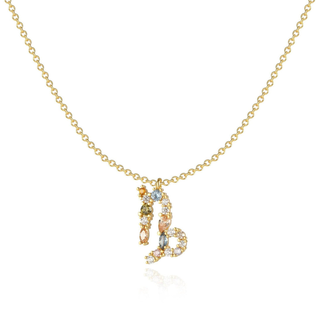 Stylish Zodiac Necklace - Celestia-Gold-Steenbok-Nora Luxe