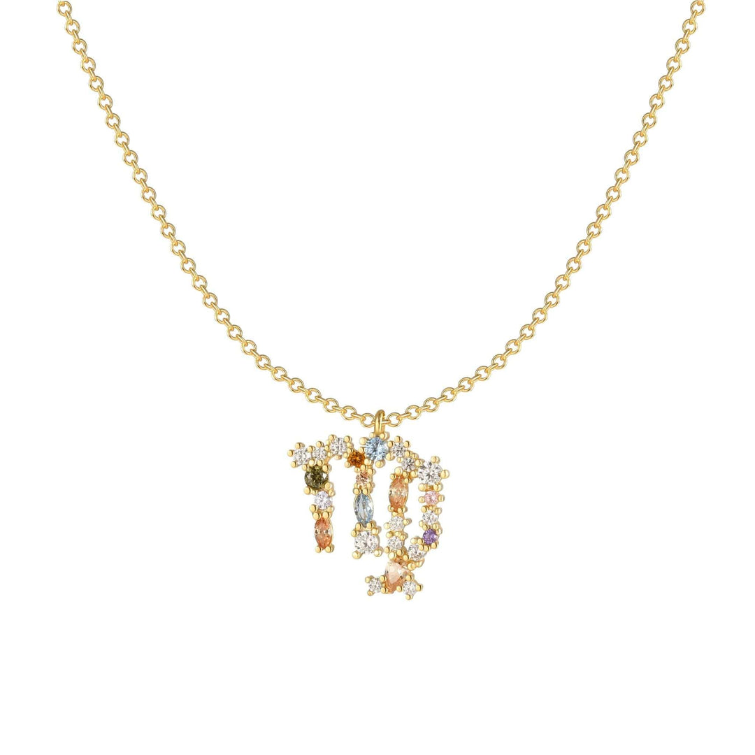 Stylish Zodiac Necklace - Celestia-Gold-Virgin-Nora Luxe