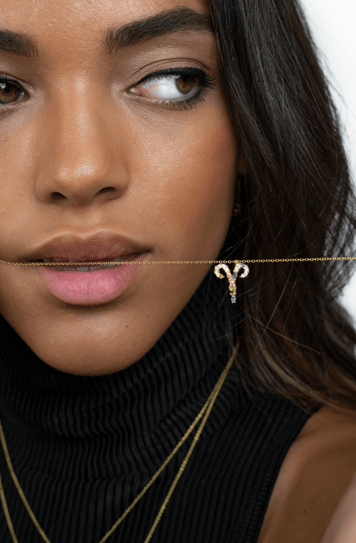 Stylish Zodiac Necklace - Celestia-Gold-Waterman-Nora Luxe