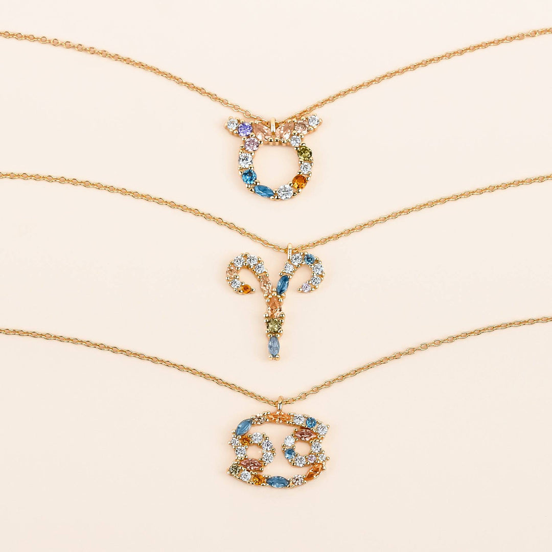 Stylish Zodiac Necklace - Celestia-Gold-Waterman-Nora Luxe
