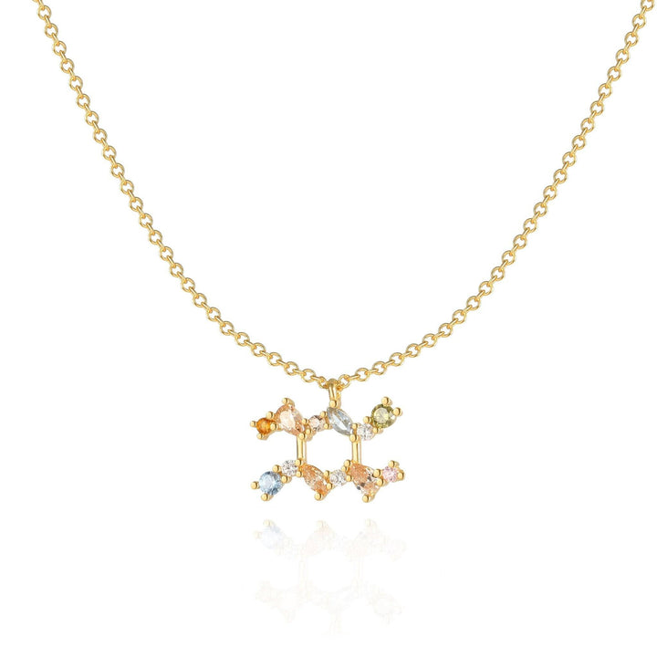 Stylish Zodiac Necklace - Celestia-Gold-Waterman-Nora Luxe