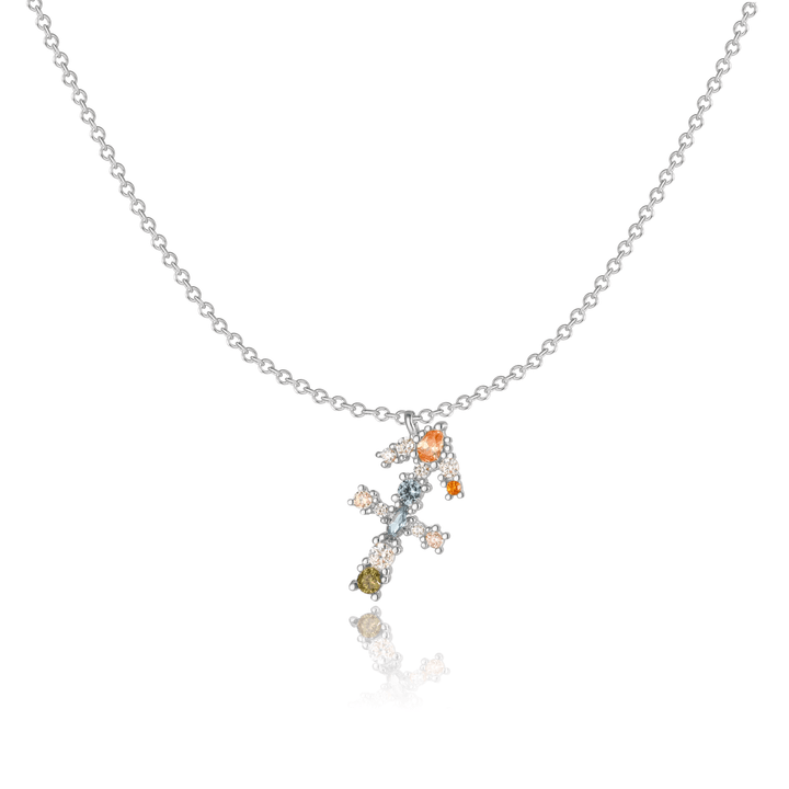 Stylish Zodiac Necklace - Celestia-Silver-Archer-Nora Luxe