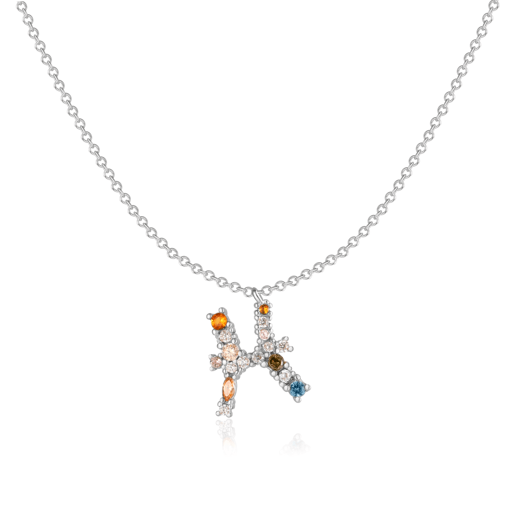 Stylish Zodiac Necklace - Celestia-Silver-Fish-Nora Luxe