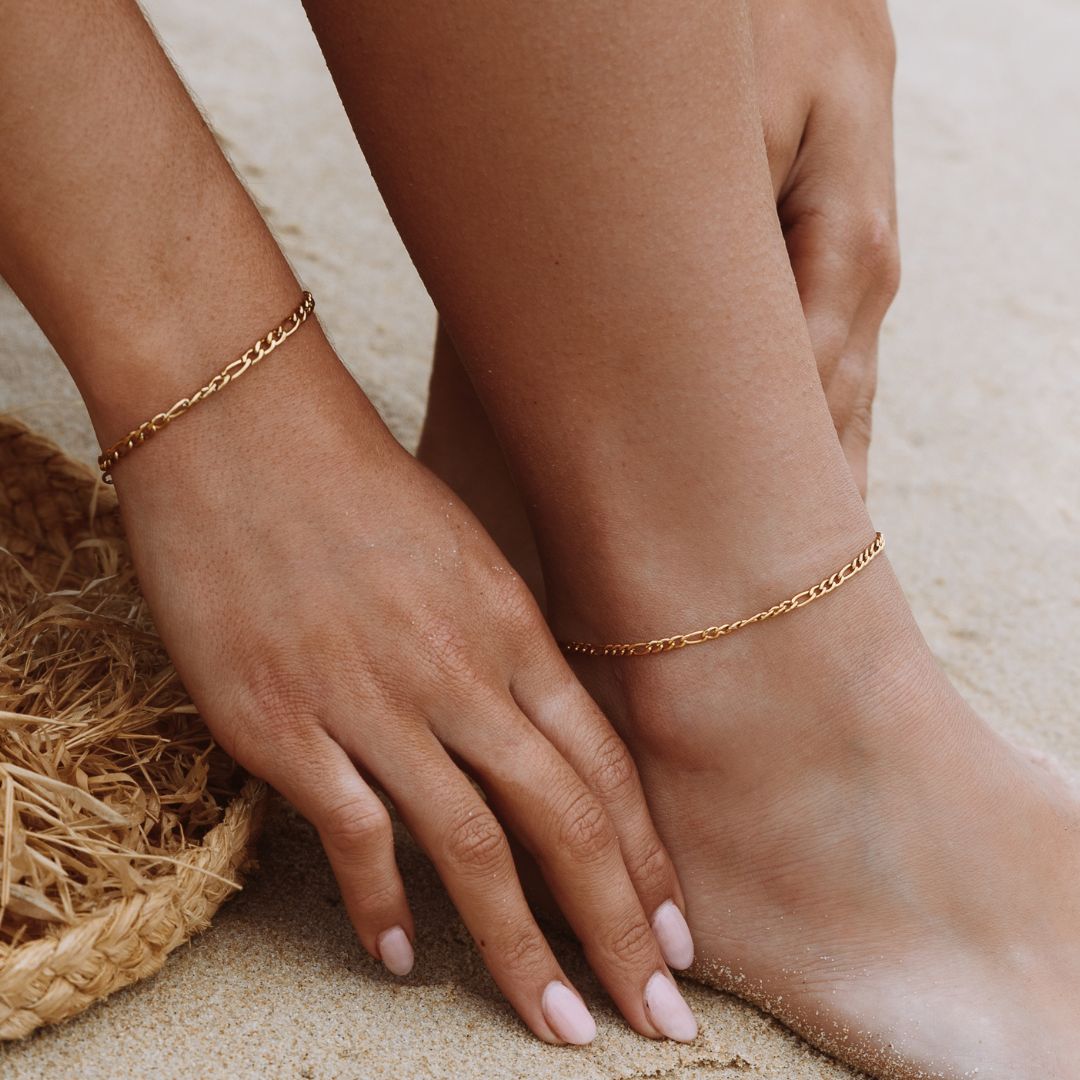 Subtle Ankle Bracelet for Women - Amalfi-Gold-Nora Luxe