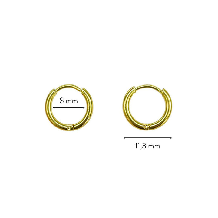 Subtle Mini Hoops - Lumi-Gold-Nora Luxe