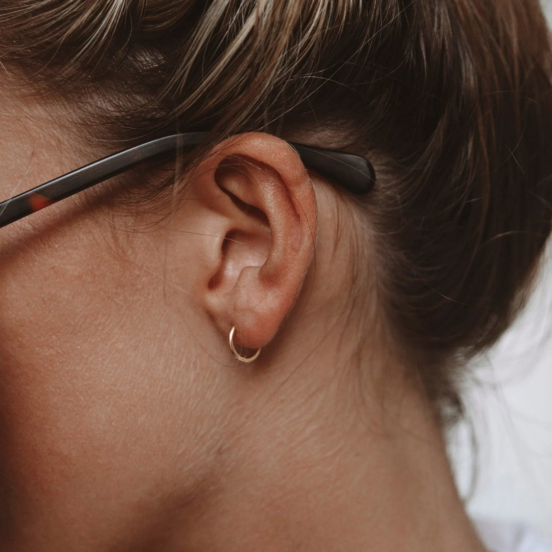 Subtle Mini Hoops - Lumi-Gold-Nora Luxe