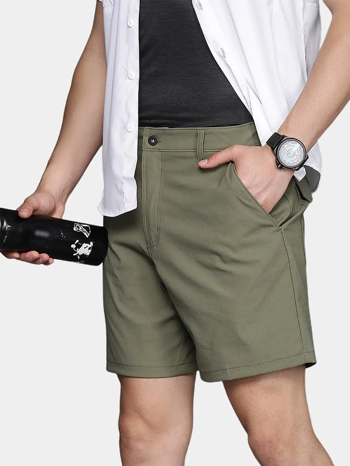 Summer chino shorts with a comfort fit – Matteo-Orange-red-28-Nora Luxe